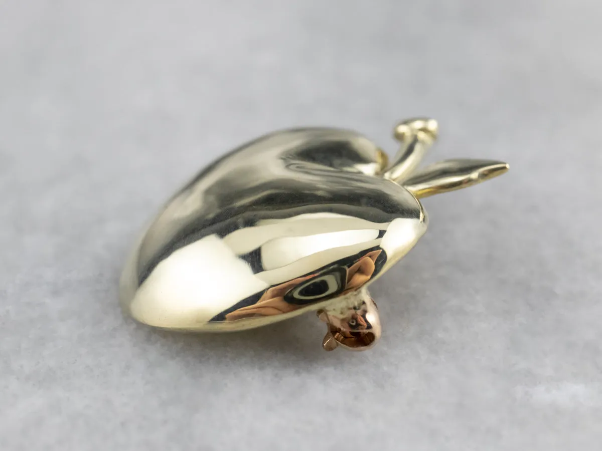 14K Gold Apple Pin