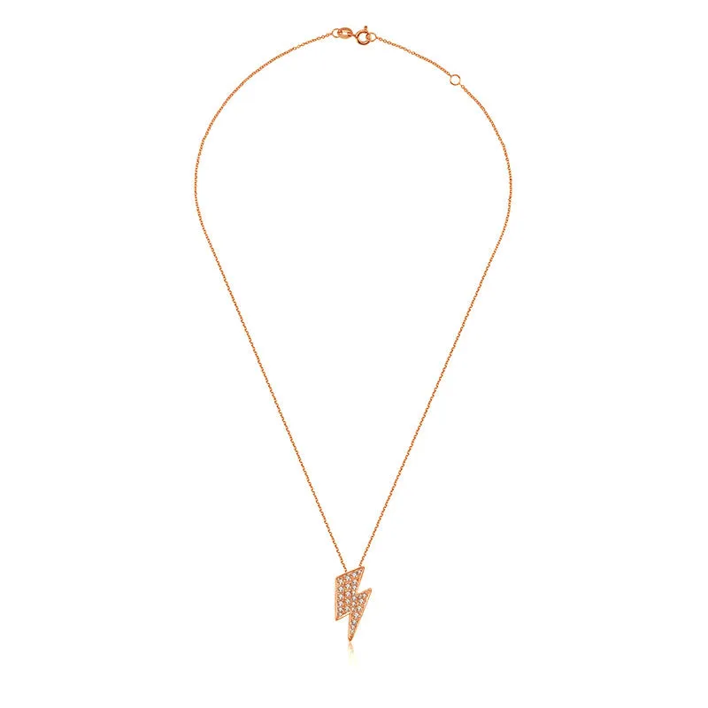 18k Gold 2 ways Lightning Diamond Necklace