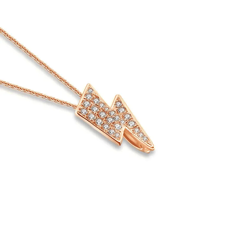 18k Gold 2 ways Lightning Diamond Necklace