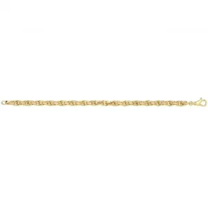 9ct Yellow Gold Hollow Lightweight Chain Bracelet BR229