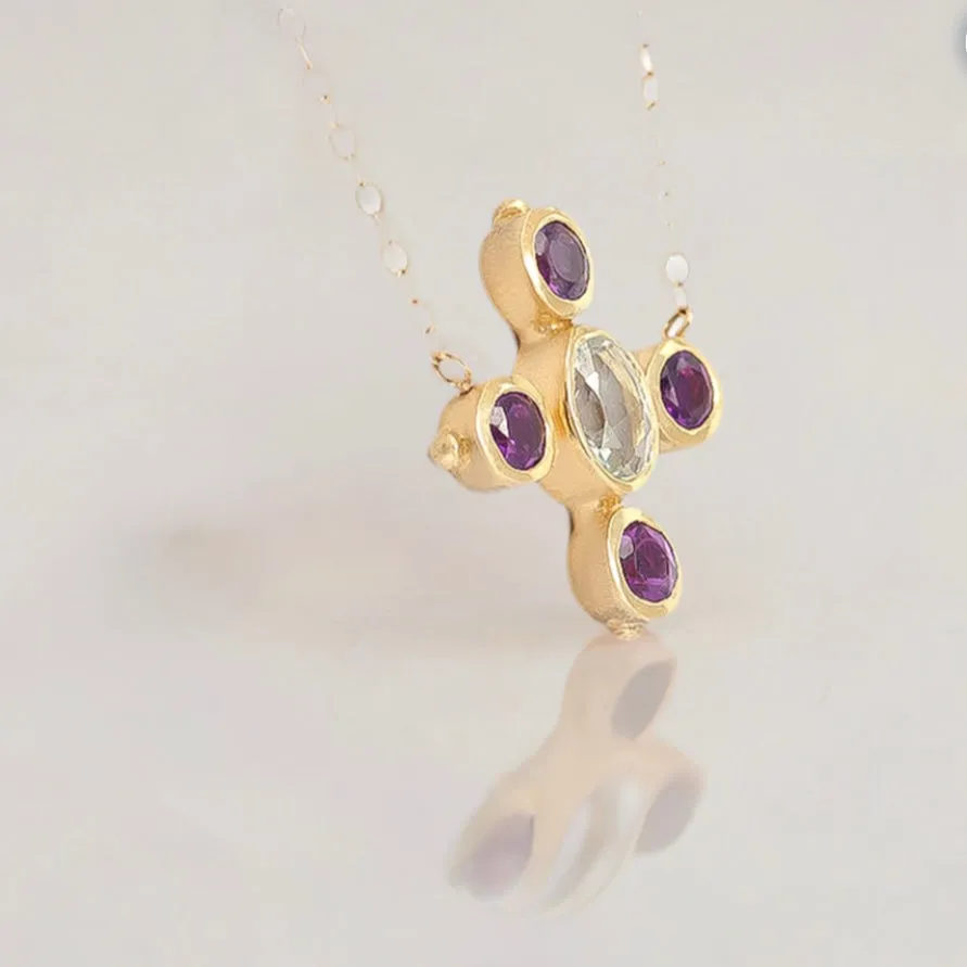 Amethyst and Aquamarine / Necklace
