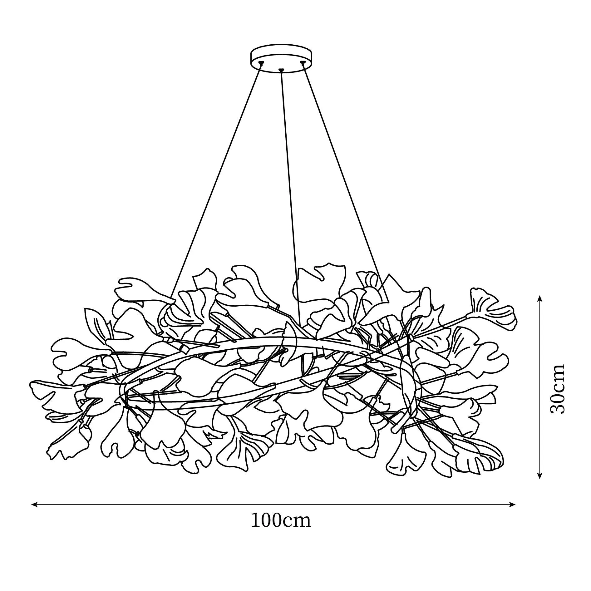 Gingko Chandelier U Style