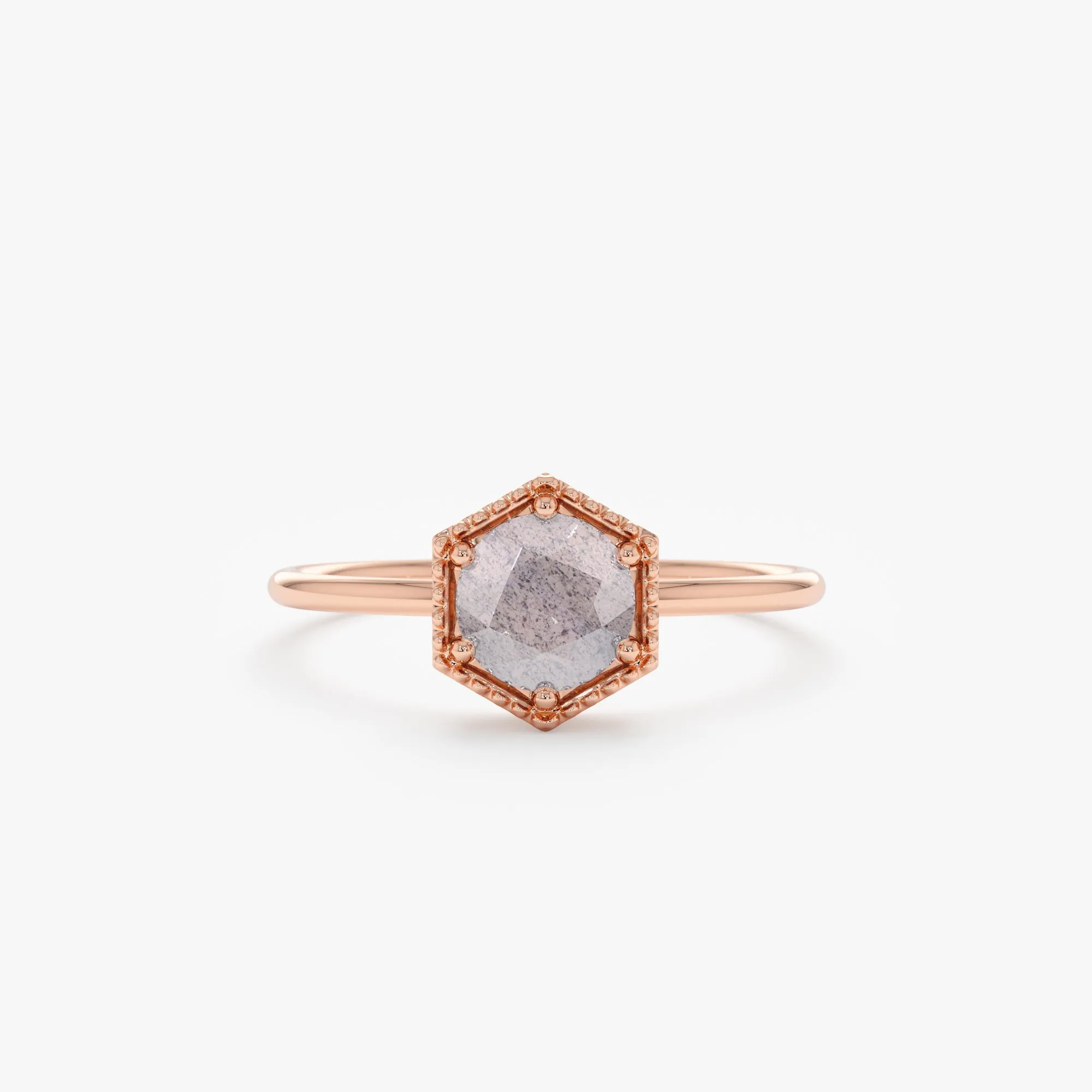Hexagon Labradorite Ring, Anaya