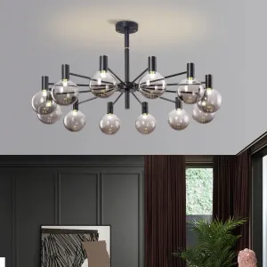 Luxury Copper Bean Glass Molecular Chandelier for Mansion - Creative Pendant Lamp