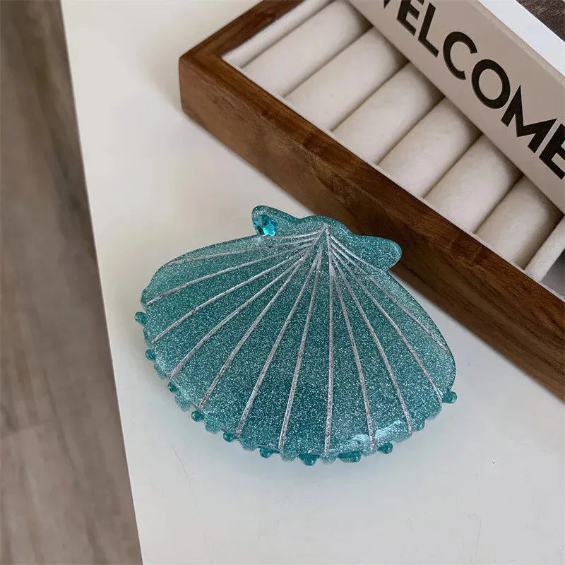 TAVIMART  -  1PC Shell Shape Hair Clips Acrylic Hair Claws Beach Hairpins Acetate Barrette Charm Crab Hairgrip Headwear Styling Accessories