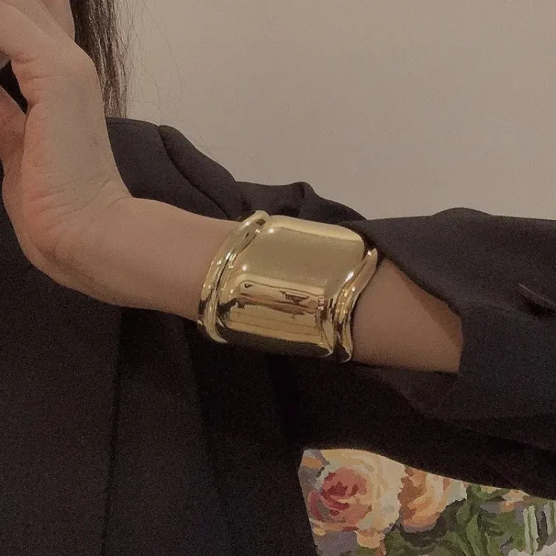Wave Style Wide Open Cuff Bangle Bracelets